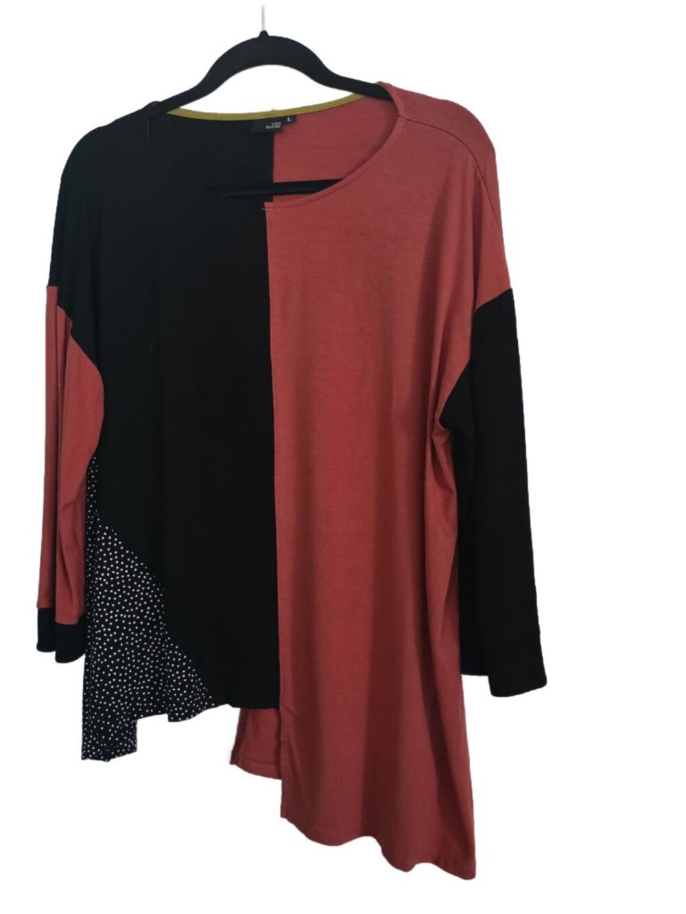 Lisa Bayne Asymmetrical Color Block Top - sz L